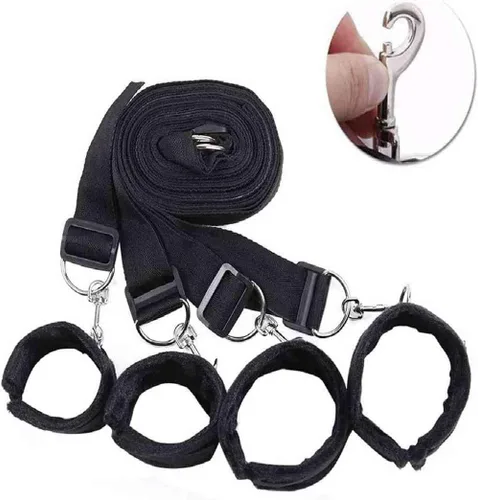 Miniatura 2 de Correas de cama Bonage para cama Queen, correas de amarre sexuales, sujetadores de cama tamaño King, juego de adultos para tobillo y muñeca, bandas