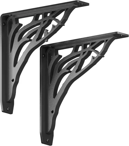 Miniatura 12 de Starby Angel Oak - Kit de soporte de estante resistente, 8 x 8 pulgadas, juego de dos soportes de metal para estanterías, estantes de madera, repisa