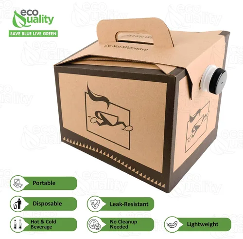 Miniatura 2 de EcoQuality Dispensador de café portátil desechable [paquete de 10] para jarra aislada de bebidas frías y calientes, caja de Joe to Go, gran portador