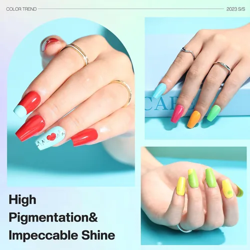 Miniatura 6 de Morovan Juego de 15 esmaltes de uñas de larga duración de secado rápido de 0.27 onzas de color brillante para mujer