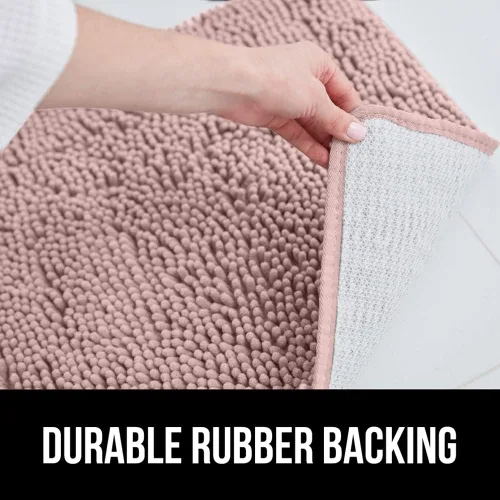 Miniatura 386 de Gorilla Grip - Tapete de baño de felpilla gruesa, suave y absorbente, secado rápido, de microfibra, con reverso de caucho, para piso de ducha, Nube