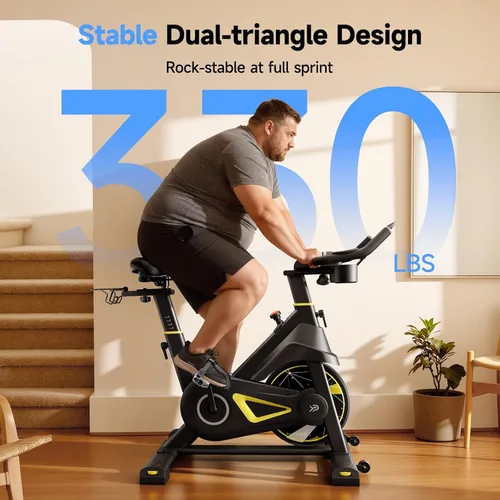 Miniatura 3 de YPOO Bicicleta estática, resistencia magnética ajustable, bicicletas estacionarias para cardio en casa con aplicación exclusiva, bicicleta de Pro
