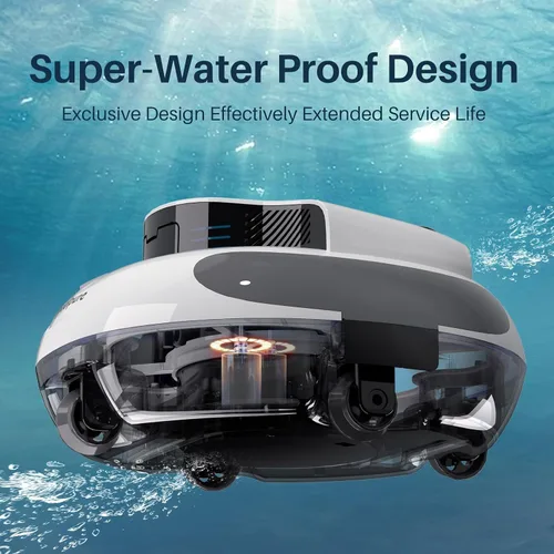 Miniatura 3 de POOLPURE Limpiador de piscina, batería de 5000 mAh, tiempo de ejecución de 100 minutos, cobertura de 1000 pies cuadrados, limpiador automático