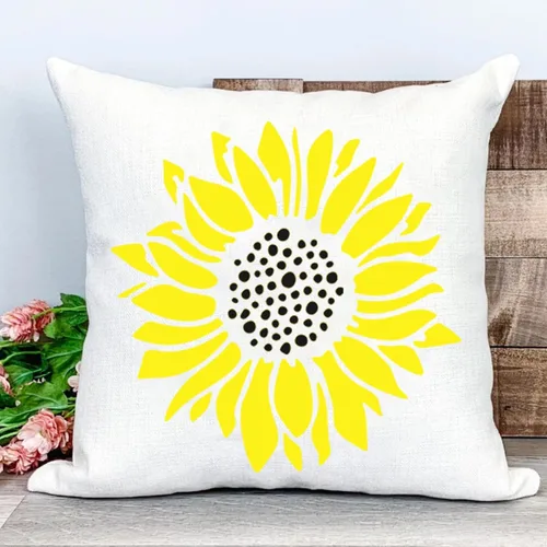 Miniatura 6 de Large Flower Stencils for Painting on Wood 11.8” Fence Flower Stencils for Outdoors Reusable Floral Stencil for Painting on Wall Canvas Fabric