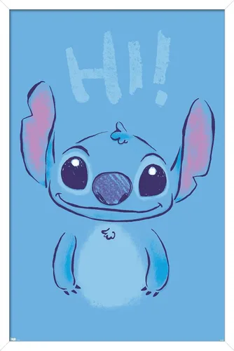 Miniatura 7 de Trends International Disney Lilo and Stitch - Póster de pared Hi Wall, 14.725 x 22.375 pulgadas, versión enmarcada de madera de granero