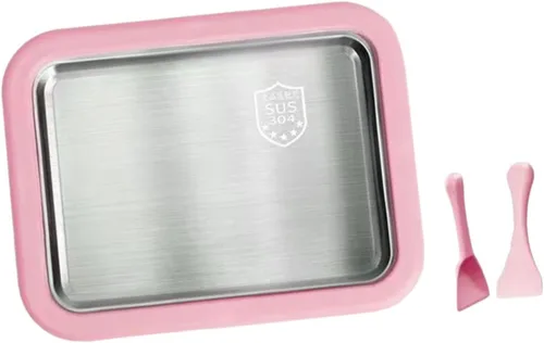 Miniatura 8 de Máquina para hacer helados enrollados, bandeja casera para yogur con 2 espátulas, helado para el hogar, plato frío instantáneo, verde