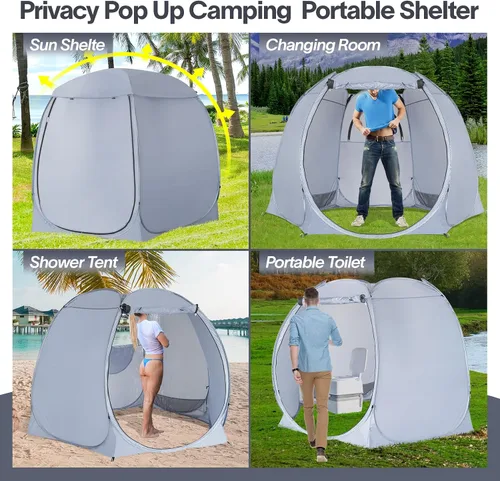 Miniatura 5 de Alvantor® Pop Up Screen Tent House Room Instant Outdoor Camping Canopy Sun Shelter Gazebo for Patio, Backyard & Deck, Privacy Tent(2-10 People