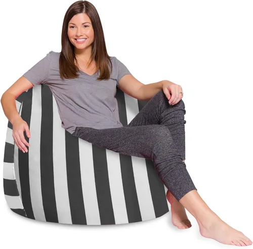 Miniatura 66 de Posh Creations - Sillón puff para niños, adolescentes y adultos, incluye funda extraíble y lavable a máquina, tamaño mediano de 27 pulgadas, lona