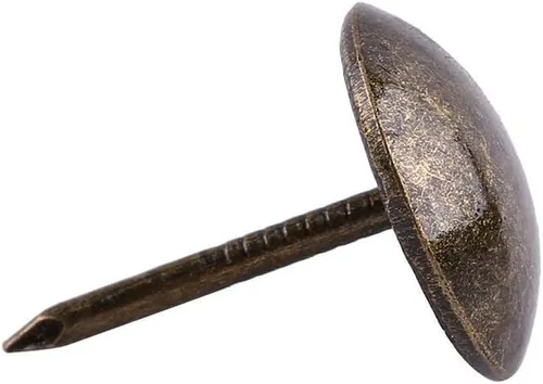 Yosoo 100 piezas de clavos decorativos de madera para tapicería de bronce antiguo para decoración de muebles del hogar (tamaño: tipo 4-bronce verde)