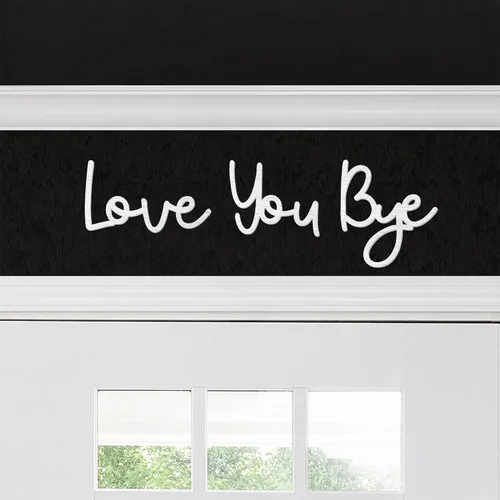 Miniatura 12 de Dripykiaa Letrero de Madera Love You Bye Decoración para el Hogar Decoración Boho Decoración de Pared Expresa Amor y Calidez para tu Familia y Seres