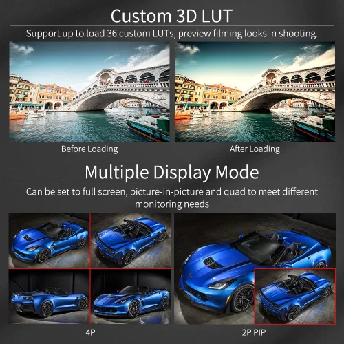 Miniatura 2 de ATEM173S Monitor de producción de multicámara de 17.3 pulgadas con forma de onda 3D LUT HDR HDMI 4X SDI entrada salida Full HD 1920x1080 GPI Control
