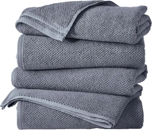 Miniatura 59 de Great Bay Home Toalla de baño blanca – Toalla de baño de gran tamaño 100% algodón de 68 x 35 pulgadas – Absorbente, de secado rápido, toalla de baño