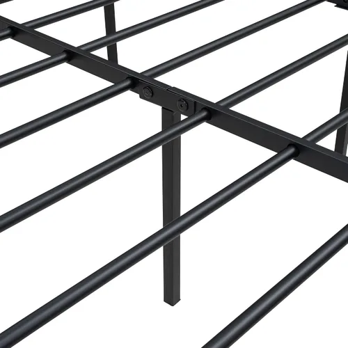 Miniatura 5 de Base de cama de plataforma tamaño Queen con cabecera de madera rústica vintage, marco de cama resistente con almacenamiento, no necesita somier