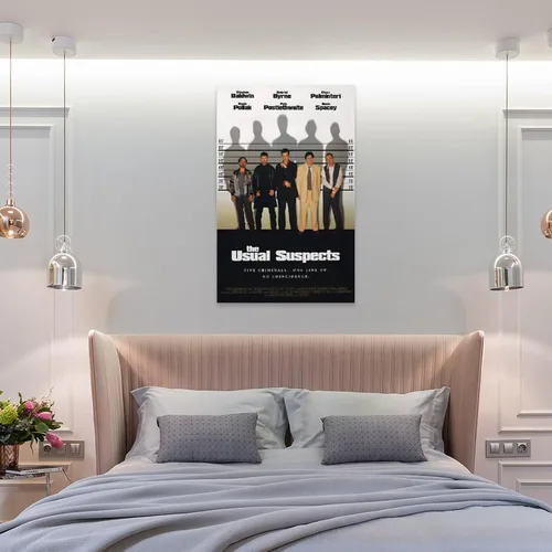 Miniatura 8 de ADOVZ Pósteres de películas retro de The Usual Suspects de los años 90, póster vintage para decoración del hogar, arte de pared, impresión de imagen