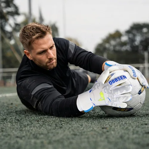 Miniatura 6 de Guantes de portero con palma de corte medio negativo, ajuste cómodo, guantes de portero de fútbol ligeros y flexibles con ultra agarre Gris