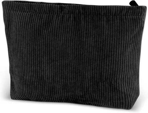 Miniatura 13 de ZLFSRQ Bolsa de maquillaje a cuadros para mujer, de gran capacidad, color negro, juego de bolsa de cosméticos de viaje, bolsa de maquillaje