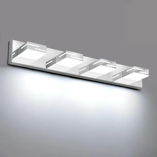 Miniatura 38 de Lámparas LED modernas para tocador de baño, 2 luces regulables de 15 pulgadas, color negro mate, para accesorios de iluminación de baño sobre