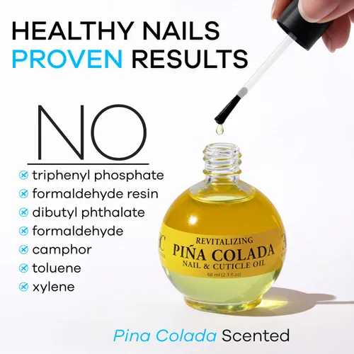 Miniatura 6 de ELLIE CHASE Aceite hidratante para el cuidado de cutículas y uñas, 2.3 onzas líquidas, perfumado de piña colada, infundido con aceite de jojoba