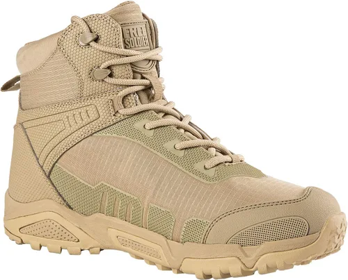 Miniatura 7 de FREE SOLDIER Botas de senderismo impermeables para hombre, botas de trabajo ligeras, botas tácticas militares, botas de combate duraderas
