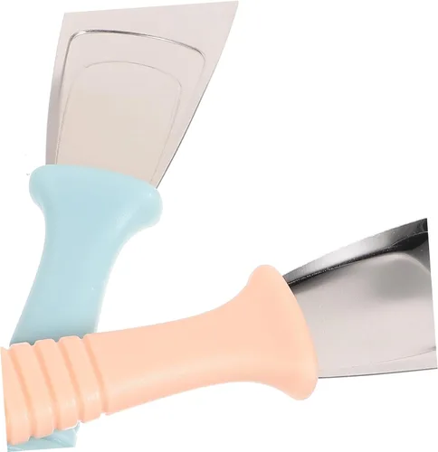 Miniatura 4 de Housoutil 2 unids frigorífico deshielo pala electrodomésticos rascador de metal acero inoxidable refrigerador removedor de hielo raspador