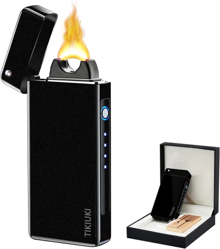 Miniatura 13 de Encendedor eléctrico de plasma de doble arco, sin llama, resistente al viento, electrónico con chip inteligente para vela, barra de incienso, Nuevo