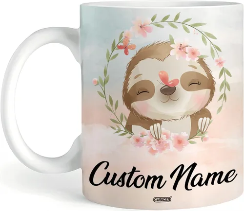 Miniatura 17 de CUBICER Tazas de café personalizadas con nombre personalizado, tazas de cerámica blanca, regalos de Navidad de vidrio para niños, mujeres, adultos