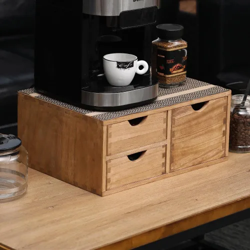 DDYURI Cajones de Almacenamiento de Cápsulas de Café para Soporte de K-cup - Organizador de Contramesa para Almacenamiento de Utensilios de Cocina -
