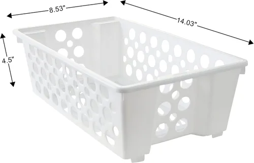 Miniatura 2 de Cestas cortas deslizantes, paquete de 2, almacenamiento modular apilable y deslizante, grandes contenedores organizadores para despensa, armario