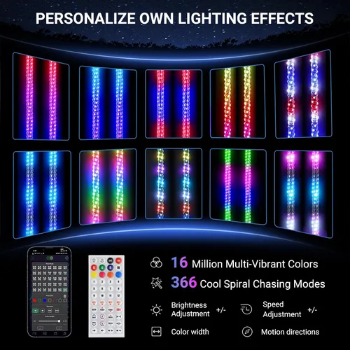 Miniatura 3 de Ehaho 2 piezas luces de látigo de 1 pie para UTV ATV con base de resorte, luz LED de látigo tres veces más brillante con interruptor basculante y 6
