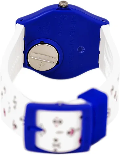Miniatura 2 de Swatch Cattitude White (Kitty Face) Dial Reloj de silicona blanca para mujer GN241, Blanco, Reloj de cuarzo