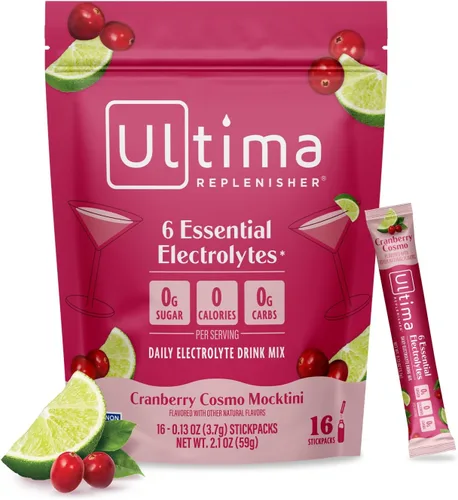 Miniatura 14 de Ultima Replenisher TeaFresher Mezcla de electrolitos diarios en polvo y té instantáneo, sin azúcar, paquete variado, 16 paquetes de barras