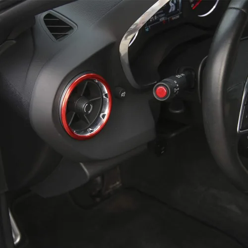 Miniatura 4 de Accesorios para Camaro Perillas de CA para salida de aire acondicionado para Chevrolet Camaro 2016-2020, aluminio rojo, 4 piezas
