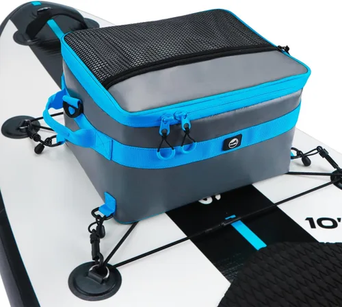 YVLEEN Enfriador de tabla de remo impermeable, enfriador de SUP, material de PVC duradero, bolsa de cubierta con bolsillo superior de malla, correas