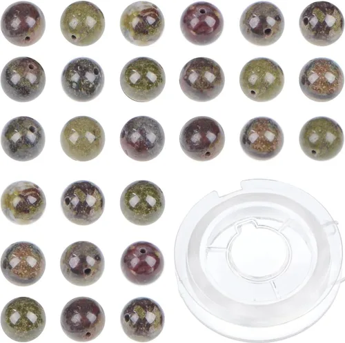 Miniatura 11 de Bymitel - Cuentas redondas de jade blanco natural de 5/32 de pulgada, 210 unidades de piedras preciosas auténticas para bricolaje y fabricación