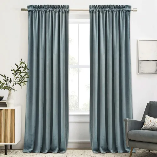 Miniatura 39 de RYB HOME Cortinas de terciopelo verde oliva de 72 pulgadas de largo, cortinas opacas con aislamiento térmico, tratamiento de ventana, decoración
