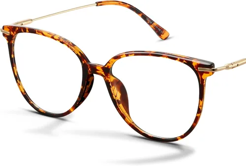 Miniatura 11 de Gaoye - Gafas de bloqueo de luz azul - Marcos redondos TR90 de moda, brazos de metal, protección UV400 - Estuche suave a juego