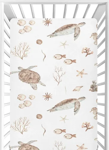 Miniatura 39 de CaTaKu Sábanas de cuna para niñas y niños – Sábanas de bebé bohemias con flores silvestres, sábanas de colchón neutro para cuna para cama