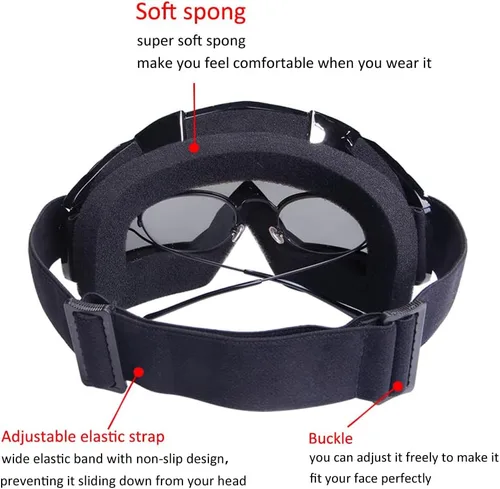 Miniatura 4 de Lentes de motocross y cuatrimoto - Lentes de carreras MX y MTB, lentes de protección para bicicleta, lentes de seguridad para adultos, jóvenes