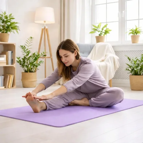 Miniatura 6 de WHITECLOUDZ Kit de yoga, juego de 7 piezas de esterilla de yoga para entrenamientos en casa, esterilla de yoga gruesa, bloques de yoga, correa