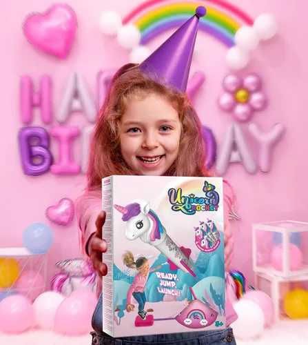 Miniatura 7 de beefunni Lanzador de cohetes de unicornio para niños, 4 unicornios, juguetes al aire libre para niñas, regalos de Navidad, Pascua, cumpleaños