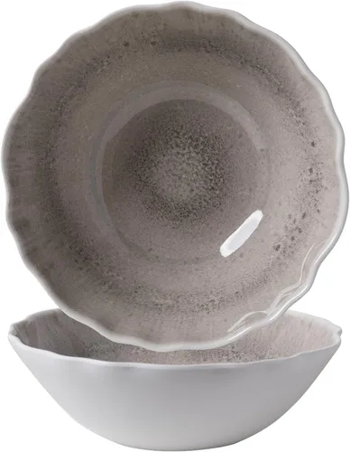 Juego de 2 cuencos de melamina para servir ensaladas grandes de 12 x 4 pulgadas, cuencos de frutas, cuencos para mezclar, cuencos para servir para