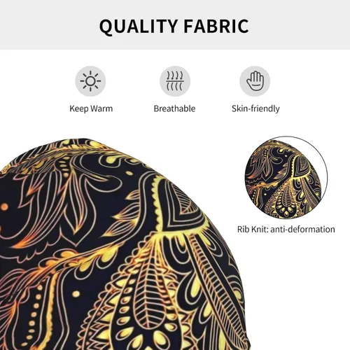 Miniatura 23 de Gorro africano holgado para adultos, tejido elástico, de calavera, gorro de invierno para exteriores para mujeres y hombres