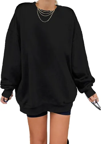 Dokotoo Sudaderas tipo túnica largas con cuello redondo y estilo vintage para mujer