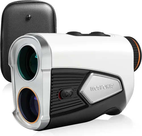 WOSPORTS Golf Rangefinder with Slope, 1500-Yard Pin Lock Vibration Range Finder(Feet/Meters/Yards), 7X Magnification, Magnetic Mount, Rechargeable