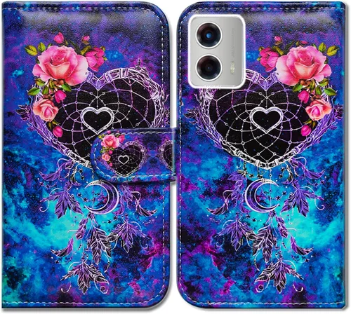 Miniatura 27 de Bcov Funda para Moto G 5G 2023, diseño de pájaro negro y verde con tapa para teléfono con ranura para tarjetas, soporte para Motorola Moto G 5G 2023