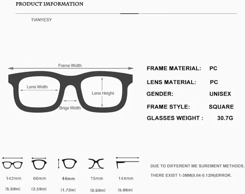 Miniatura 6 de TIANYESY Gafas de sol para mujer, diseño clásico, minimalista, a la moda, UV400, cuadradas, unisex, TY2984