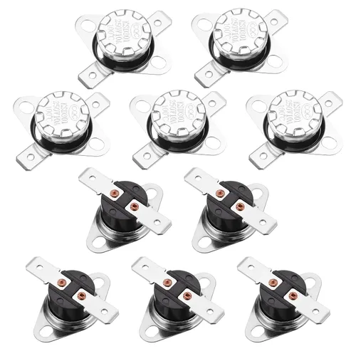 Miniatura 19 de uxcell KSD301 Termostato 32.0 °F/32 ° F 10 A Normalmente Cerrado N.C Ajuste Snap Disc Interruptor de temperatura para microondas, horno, cafeteras 2