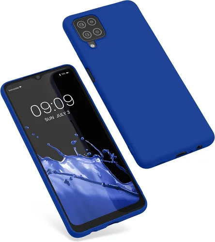 Miniatura 5 de kwmobile Funda compatible con Samsung Galaxy A12 - Funda protectora de silicona TPU suave y delgada - Azul Báltico