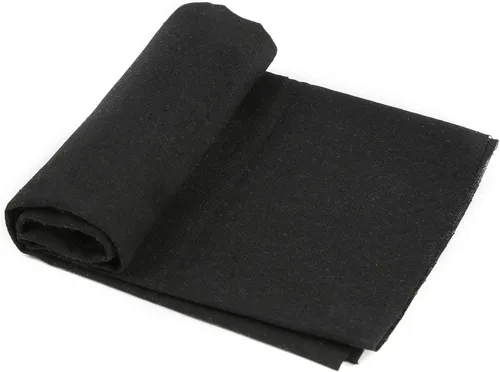 Tela de bordado de lino negro, (59 x 19 pulgadas), tela de lino de gran tamaño, tela de lino para hacer ropa, manualidades, tapicería, decoración de