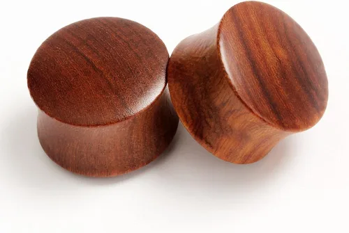 Miniatura 2 de TBOSEN - Juego de 4 pares de medidores de madera, dilatadores de doble llamarada